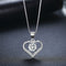 Wedding Crystal Pendant Necklace Eternal Love Heart Cubic Zirconia Neck Chain