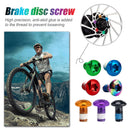 12x Bike Disc Brake Rotor Bolts T25 M5x10mm Alloy Steel Screws (Multicolor)