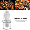 Portable Press Silicone Oil Bottle Brush Storage Cover Kitchen Tool (Grey)