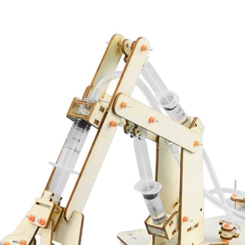 Wooden Physics Learning Hydraulic Excavator Educational Kits Science Experiment