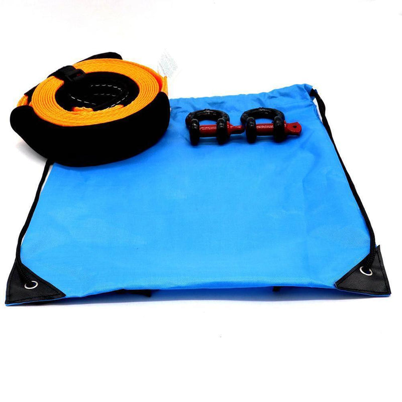 5m 5 Tons Heavy Duty Car Recovery Tow Strap Towing Rope with 2 Tow Hooks