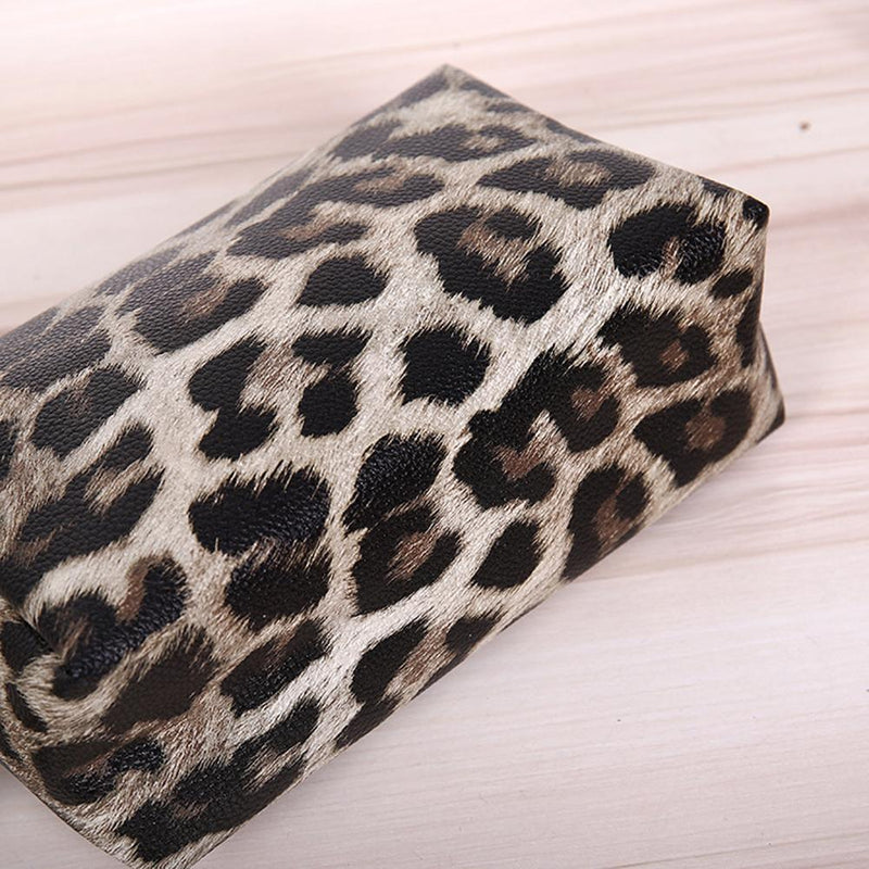 Portable Leopard Cosmetic Storage Bag Women Makeup Wash Organizer (Style 1)