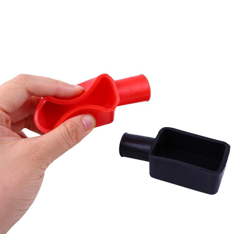 2pcs Universal Car Battery Negative Positive Terminal Cover Insulating Protector