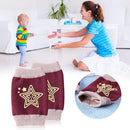 1 Pair Baby Crawling Leg Pad Baby Knee Pads Anti Slip Knees Pad (Wine Red)