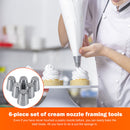 Piping Tips Set - 6PCS Icing Piping Tip Nozzles for Cake Sugarcraft Decorating