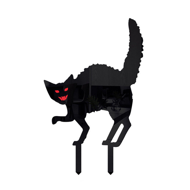 #A Scary Cat Insert Lawn Party Scene Props Art Sculpture for Home Outdoor Cour