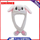 Rabbit Women Hat Beanie Plush LED Glowing Light Moving Bunny Earflaps Warm Caps