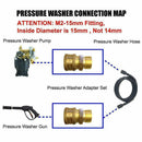 3/8" Coupler Adapter M22 Metric/15mm For Pressure 2022 Non Hose Washer L6B3