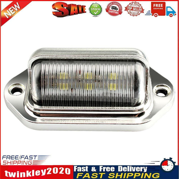 1pc Car License Plate Light 12-24V Truck Trailer 6LED Tail Step Side Lamp Newly