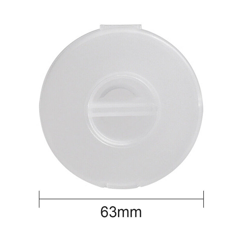 Portable Round Phone Data Cable Storage Box Rotatable Case (Transparent) Newly