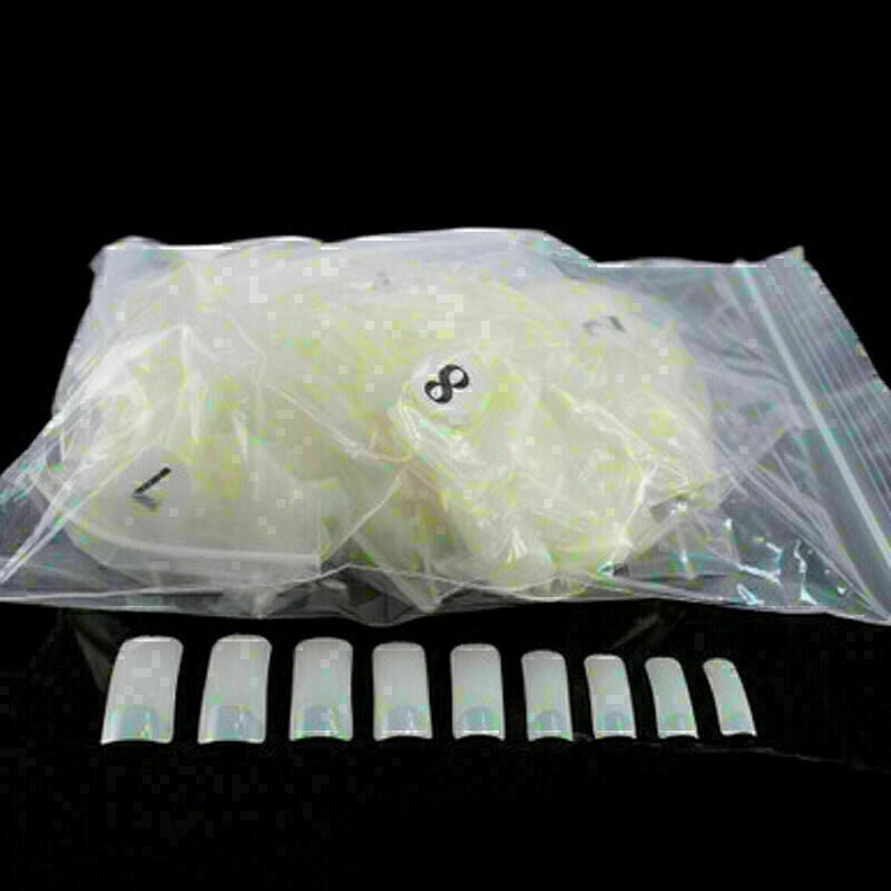 Clear 500 PCs false Nail Tips Nail Art nails Artificial J3N9 L6C0 Fingernai Y1T7