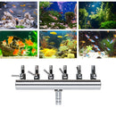 Air Oxygen Pump Aquarium Fish Tank Stainless Steel Splitter Hose (6 Ways) Newly