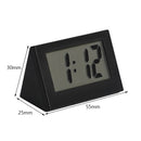 Mini LCD Digital Electronic Desktop Time Clocks Silent Desk Clocks (Black)