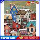 Snow Village Oil Painting By Numbers DIY Frameless Art Picture On Canvas