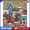 Snow Village Oil Painting By Numbers DIY Frameless Art Picture On Canvas