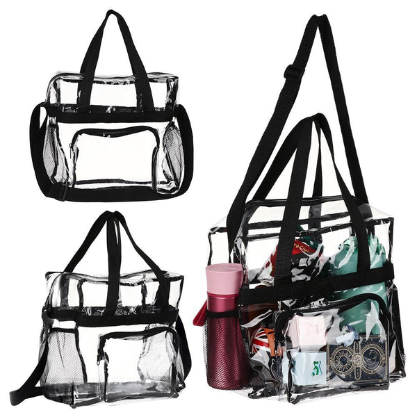Waterproof Clear Bag Stadium Approved Transparent Tote Bag Adjustable Strap