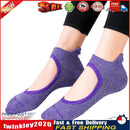 Women Yoga Socks Non-Slip Quick-Dry Backless Ballet Pilates Socks (Purple) Newly