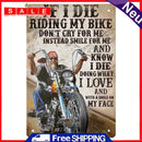 Riding Motorcycle Plate Metal Tin Sign Plate for Bar Pub Decorative Iron Paints