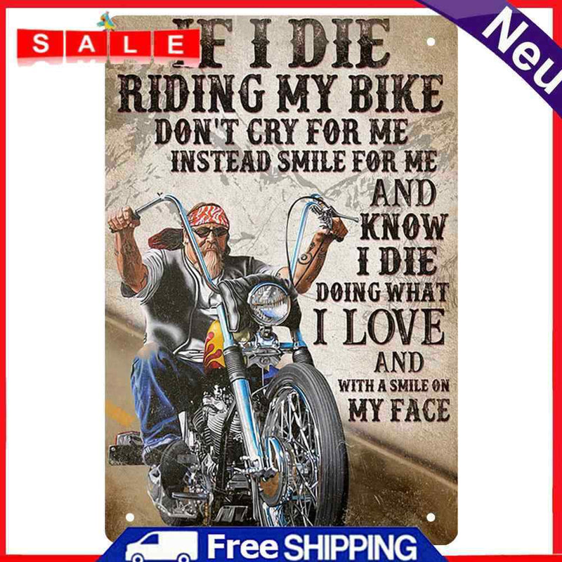 Riding Motorcycle Plate Metal Tin Sign Plate for Bar Pub Decorative Iron Paints