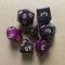 7pcs/Set Dichromatic Dices Digital Polyhedron Starry Sky Dice Entertainment Tool