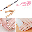 Double-Ended Poly Nail Gel Brush Picker Pen Stainless Steel Manicure Art Tools