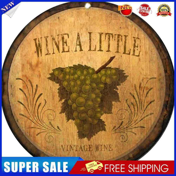 Wine Round Retro Metal Plate Tin Sign Plaque Poster for Bar Club Cafe Decor