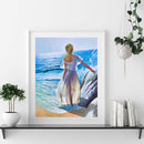 Beach Girl Paint By Numbers Kit DIY Frameless Art Picture On Canvas Craft