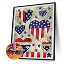 5D DIY Diamond Painting Flag Full Drill Rhinestone Mosaic Art Picture for Hom