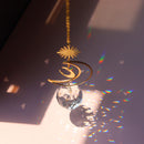 Moon Sun Ball Crystal Hanging Metal Pendant Garden Decor (19)