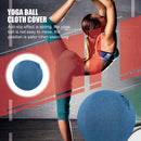 Cotton Linen Yoga Exercise Balance Ball Protective Cover (Dark Blue 65cm) Newly