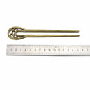 Hair Care Hairpin Double wavy flower Metal Hair Stick U-shaped hairpin