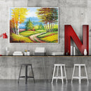 Forest Trail Oil Paint By Numbers DIY Handpainted on Canvas Wall Art Crafts