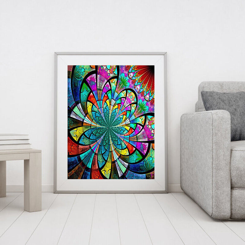 Mandala Flower Canvas Paint By Numbers Oil Hand Painted Drawing Kit Home Decor