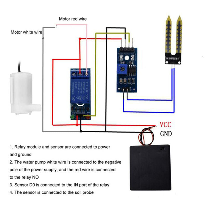 Flower Water Pump Automatic Irrigation Module DIY Suite Soil Moisture Detec