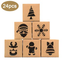 24X Christmas Gift Boxes Paper Cookie Candy Food Packaging Box Gift Package~