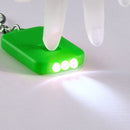 Mini Portable Solar 3 LED Light Keychain Camping Torch Flashlight (Green) Newly