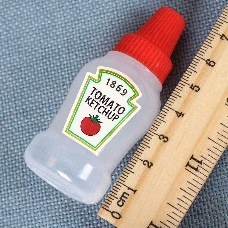 2Pcs / Set 25Ml Mini Tomato Ketchup Bottle Portable Salad Containers Sauce B1F5