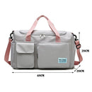 Retro Women Letters Fitness Sports Large Capacity Handbag Shoulder Messenger Bag