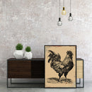 Frameless Oil Paint By Numbers DIY Rooster Picture Craft for Home Living Room