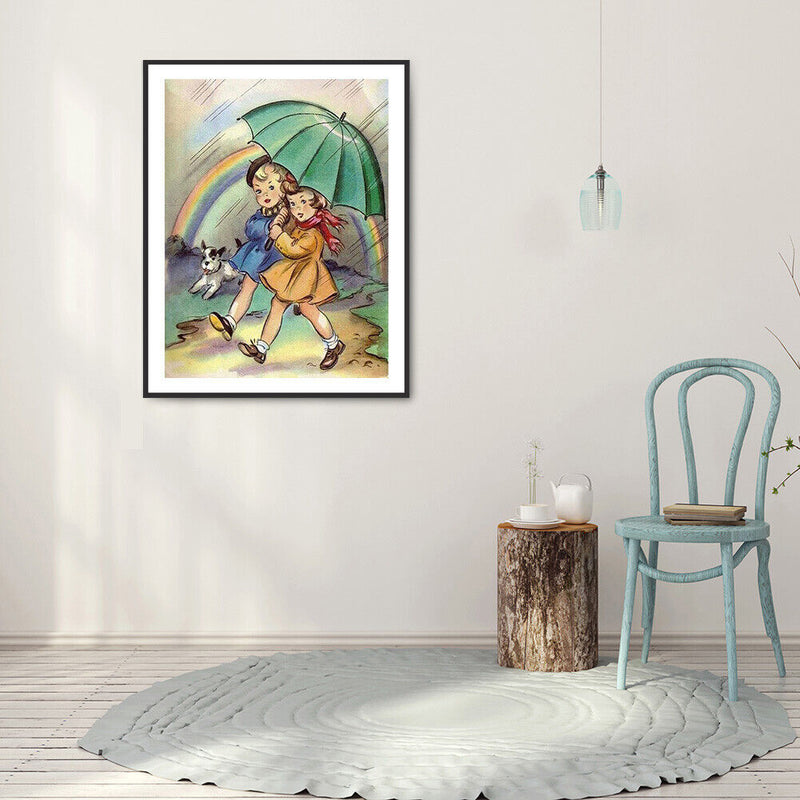 5D Diamond Painting Little Girl Full Round Drill DIY Art Crafts Mosaic Picture