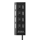 USB Hub 480Mbps Multi USB 2.0 Adapter 4 Port Expander Splitter (Black)