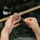 Tent Canopy Lanyard Clothesline Outdoor Camp Hiking Rope w/ Buckle (Khaki) Newly