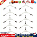 10pcs American 3 Way Fishing Jig Head Swivels Rolling Pole Connector (02) Newly