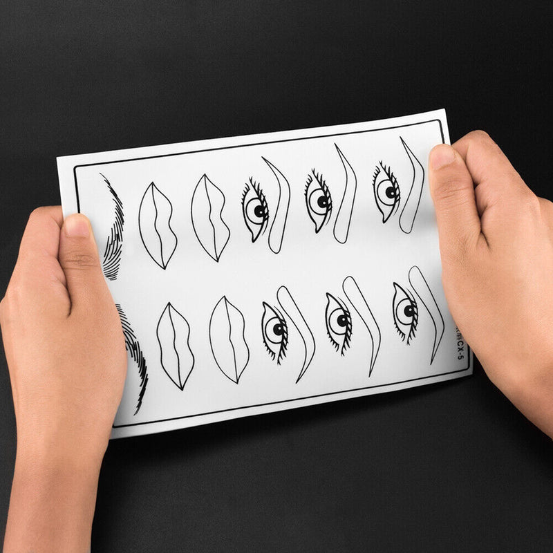6pcs Set Tattoo Practice Skin Permanent Makeup Eyebrows Beginner Training Newly
