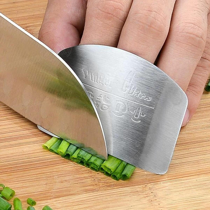 Steel Kitchen Finger Hand Protector Guard Chop Slice Cook`