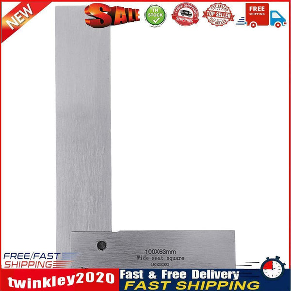 Machinist Square 90 Degree Right Angle Ruler Precision Measure (100x63mm) Newly