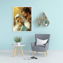 Full Embroidery DIY Canvas Stamped 11CT Cross Stitch Embrace with Love Gift Kit