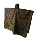 Waterproof Raincoat Unisex Rain Jacket for Outdoor Suit (Army Green Camo)