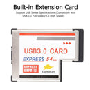 54mm to Dual 2 USB 3.0 Converter Express Card NEC Adapter for Windows XP/Vista/7