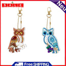 2pcs Full Special Shaped Drill Key Ring Pendant DIY Diamond Painting Keychai Kit
